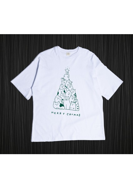 Unisex Oversize Merry Catmas Tshirt