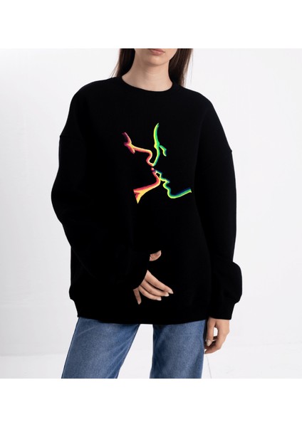 Unisex Oversize Two Face 2 Sweatshirt