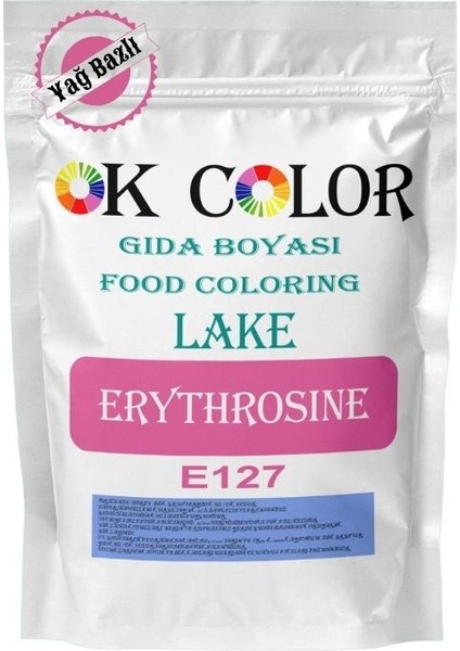 Lake Erythrosine E127 Pembe Yağ Bazlı Toz Gıda Boyası 500 gr