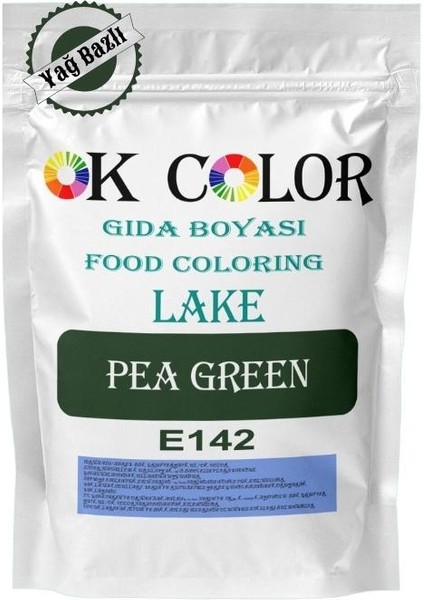 Lake Pea Green E142 Yeşil Yağ Bazlı Toz Gıda Boyası 500 gr