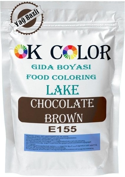 Lake Chocolate Brown E155 Kahverengi Yağ Bazlı Toz Gıda Boyası 500 gr