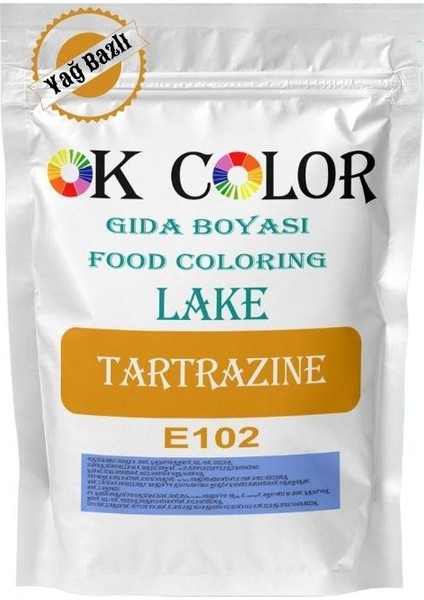 Lake Tartrazine E102 Sarıyağ Bazlı Toz Gıda Boyası 250 gr