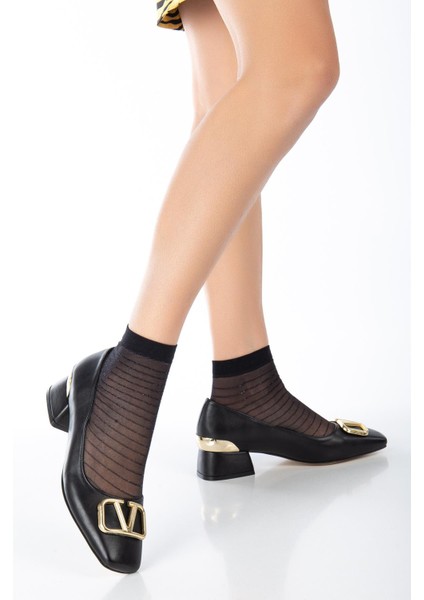 Suins Arya Kadın Orta Topuklu V Toka Detaylı Ayakkabı fırsatları