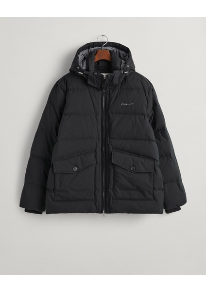 Erkek Siyah Regular Fit Kapüşonlu Mont 7006364.5