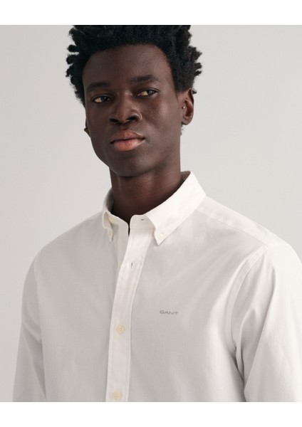 Erkek Beyaz Regular Fit Düğmeli Yaka Gömlek 3000300.110 modelleri