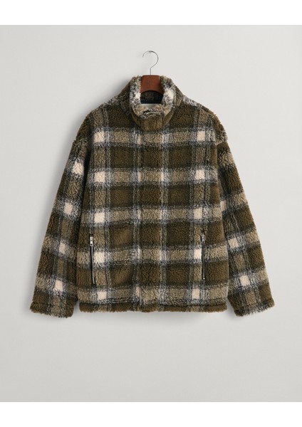 Erkek Yeşil Oversize Fit Fermuarlı Ceket 2068023.105