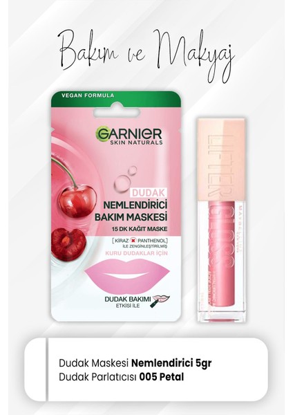 Dudak Kağıt Bakım Maskesi Ve Lifter Gloss 005 Petal