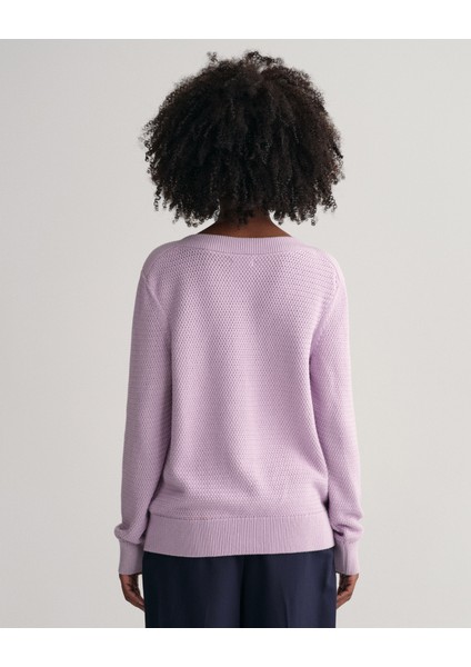 Kadın Mor Regular Fit Kayık Yaka Kazak 4804150.525 fiyatları