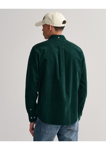 Erkek Yeşil Regular Fit Düğmeli Yaka Gömlek 3230228.374 fiyatları