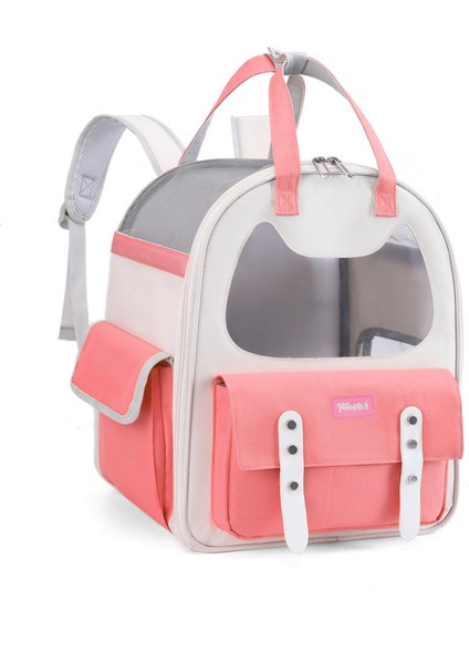 Kedi Çantası Kullanışlı ve Nefes Alabilen Katlanır Dört Mevsim Evrensel Sırt Çantası Büyük Kapasiteli Çok Fonksiyonlu Kedi Moda Evcil Hayvan Çantası Dışarı Çıkmak Için (Yurt Dışından)