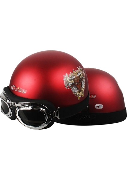 Kask Elektrikli Araba Elektrikli Akülü Araba Gri Erkekler ve Kadınlar Yaz Rüzgar Geçirmez Yarım Kask Kore Moda Dört Mevsim Kask Kask (Yurt Dışından)
