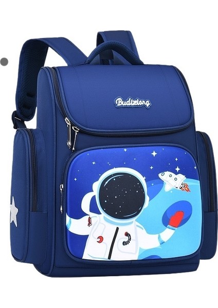 Schoolbag Ilkokul Öğrencisi Astronot 1-2-3-4-5-6 Sınıf Yük Azaltma Omurga Koruması Büyük Kapasiteli Sırt Çantası Su Geçirmez (Yurt Dışından)