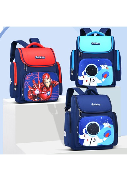 Schoolbag Ilkokul Öğrencisi Astronot 1-2-3-4-5-6 Sınıf Yük Azaltma Omurga Koruması Büyük Kapasiteli Sırt Çantası Su Geçirmez (Yurt Dışından)