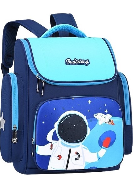 Schoolbag Ilkokul Öğrencisi Astronot 1-2-3-4-5-6 Sınıf Yük Azaltma Omurga Koruması Büyük Kapasiteli Sırt Çantası Su Geçirmez (Yurt Dışından)