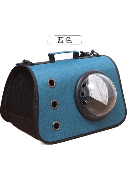 Taşınabilir Büyük Katlanır Kedi Çantası Moda Şeffaf Dışarı Çıkan Taşınabilir Kedi Sırt Çantası Üç Delikli Nefes Alabilen Keten Uzay Çantası (Yurt Dışından)