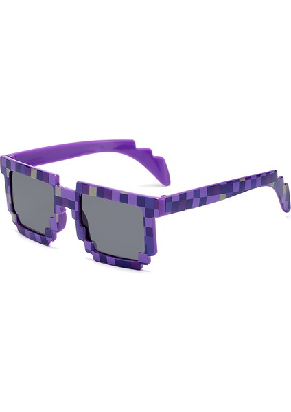 Paketlenmiş Ekose Kare Çerçeve Güneş Gözlüğü Güneş Gözlüğü Erkek ve Kadın Gözlükleri (Yurt Dışından)