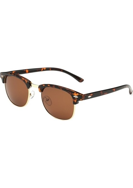 Klasik Güneş Gözlüğü Retro Rice Stud Yarım Çerçeve Güneş Gözlüğü (Yurt Dışından)