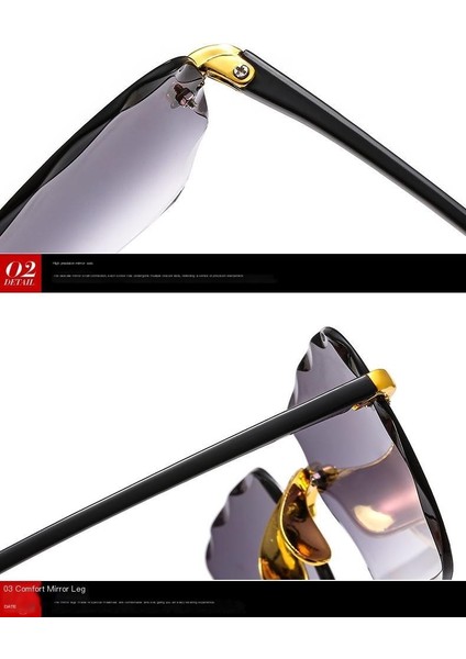 Çerçevesiz Kare Güneş Gözlüğü Moda Trendi Son Teknoloji Çerçevesiz Güneş Gözlüğü Bayanlar Sokak Çekimi Podyum Güneş Gözlüğü (Yurt Dışından) modelleri