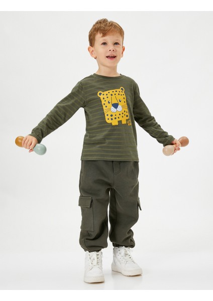 Basic Jogger Eşofman Altı Cepli Beli Bağlamalı Şardonlu
