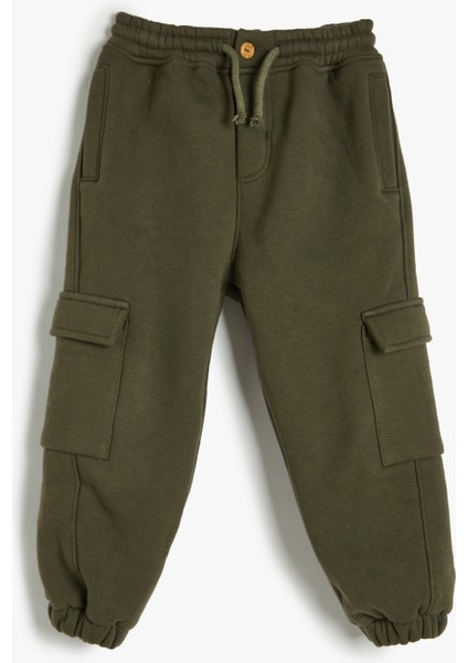 Basic Jogger Eşofman Altı Cepli Beli Bağlamalı Şardonlu modelleri