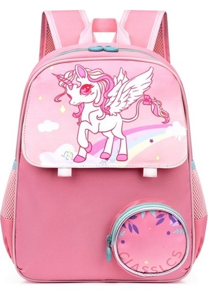 Unicorn Dinozor Çocuk Sırt Çantası Moda Trendi Ilköğretim Okulu Okul Çantası Sevimli Batı Tarzı Sırt Çantası (Yurt Dışından)