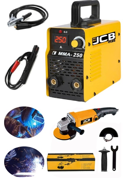 Projcb Plus Dijital Göstergeli 250 Süper Ultrasonic Invertör Kaynak Makinası + Taşlama Hediyeli