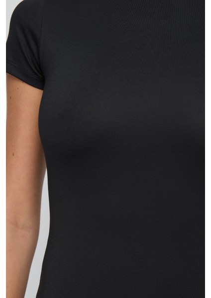 Vücudu Saran Bodycon Basic Midi Elbise