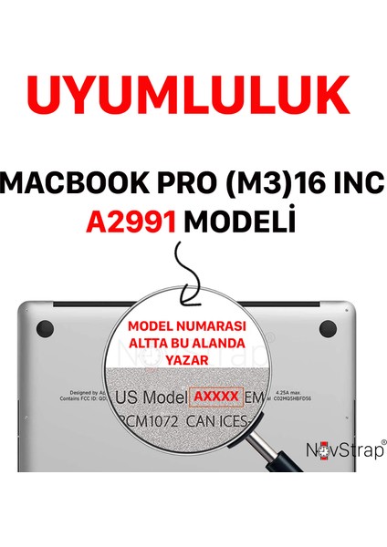 Apple Macbook Pro 16 Inç M3/m3 Pro/m3 Max A2991 ile Uyumlu Kılıf Sert Parlak Koruma Kapak fiyatları