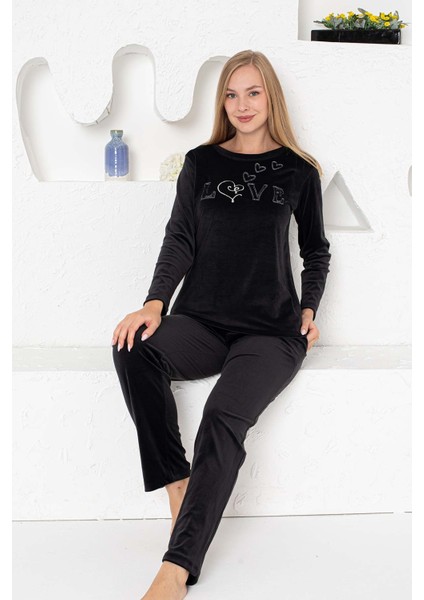 Kadın Pijama Takımı Kadife