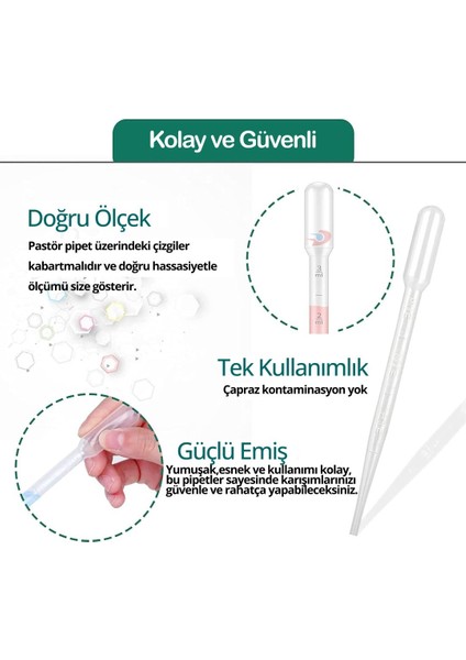 Dolar Kimya Steril Pastör Pipet Plastik 3 ml x 100 Adet