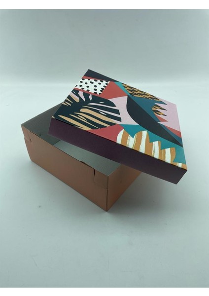 23X23X10 Hediyelik Kutu Kraft Kutu Karton Kutu Yılbaşı Kutusu Pasta Kutusu Kargo Kutusu (10 Adet)