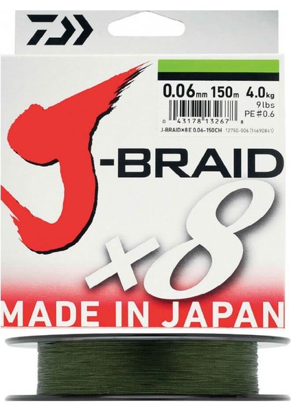 J-Braid 8b Koyu Yeşil 300M Ip Misina