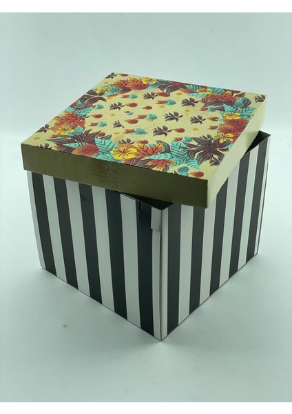 23X23X20 Hediyelik Kutu Kraft Kutu Karton Kutu Yılbaşı Kutusu Pasta Kutusu Balon Kutusu (5 Adet)