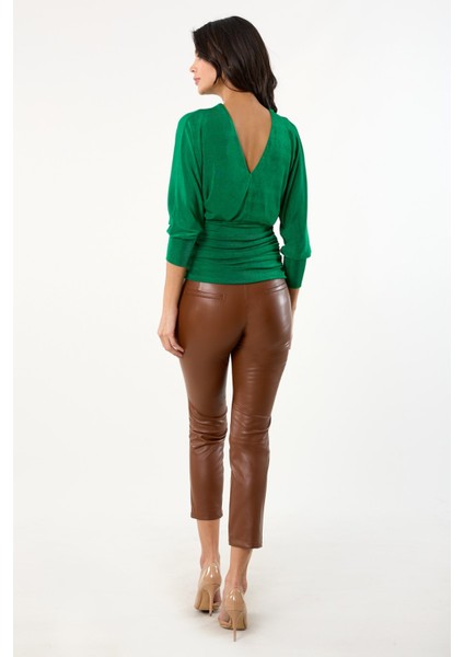 Gelmina Kruvaze Yanları Büzgülü Bluz fiyatları