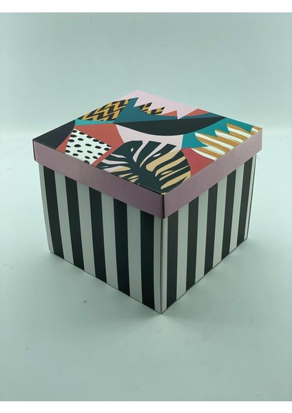 23X23X20 Hediyelik Kutu Kraft Kutu Karton Kutu Yılbaşı Kutusu Pasta Kutusu Balon Kutusu (5 Adet)