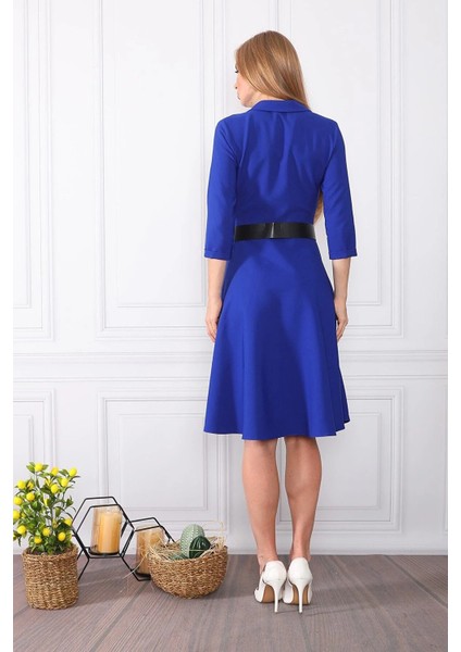 Element's Kadın Kruvaze Yaka Cep ve Yaka Detaylı Elbise ETS475695 fırsatları