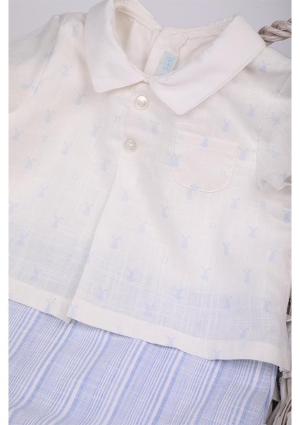 Tavşan Desenli Bebek Şortlu Tulum modelleri