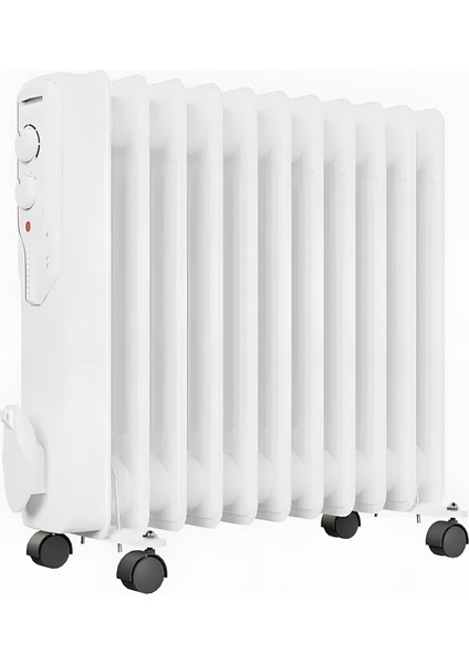 Voltomat Termostatlı 2500 W 11 Dilim Yağlı Radyatör Beyaz