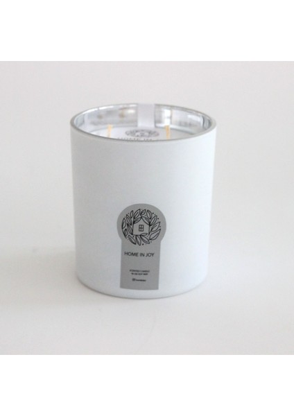Mum 250G Soya Citronella Kokulu Reflections Beyaz-Silver 500G Cam 8 X 9 cm