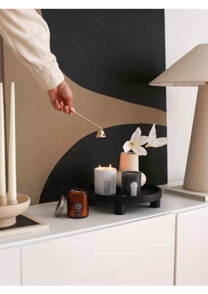 Mum 250G Soya Citronella Kokulu Reflections Beyaz-Silver 500G Cam 8 X 9 cm