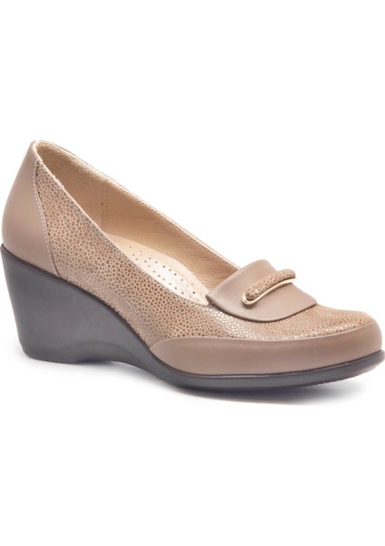Nsh 310 Vizon Kadın Comfort Ayakkabı Comfort
