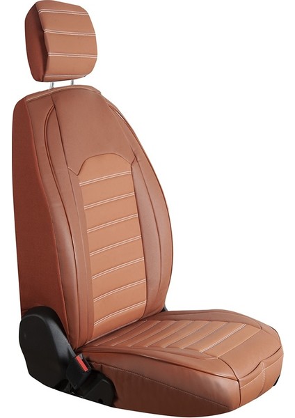 Chevrolet Captiva Uyumlu Ön Arka 5 Li Set Kuveyt Serisi Oto Koltuk Kılıfı Tarçın Renk