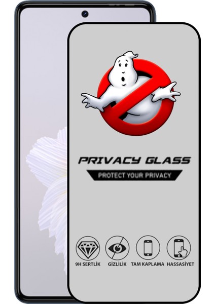 Tecno Camon 20 Pro Tam Kaplayan Privacy Hayalet Temperli Ekran Koruycu Cam