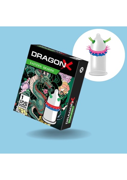 Tırtıklı ve Geciktiricili Özel Dış Uyarımlı Prezervatif Dragon Eastern Condom