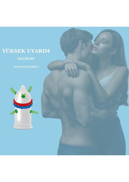 ada marketing Tırtıklı ve Geciktiricili Özel Dış Uyarımlı Prezervatif Dragon Western Condom