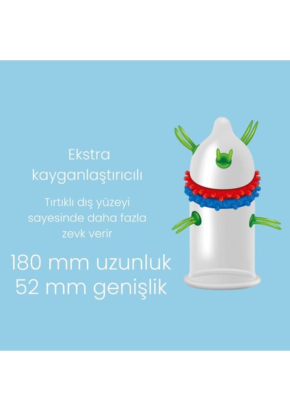 ada marketing Tırtıklı ve Geciktiricili Özel Dış Uyarımlı Prezervatif Dragon Western Condom