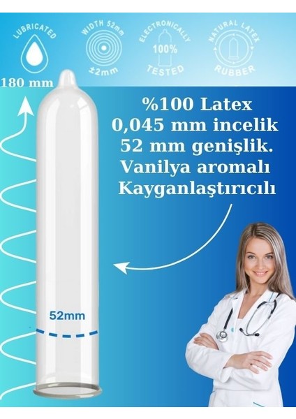 Ekstra Ince Prezervatif Thın Vanilya Aromalı Condom