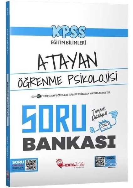 KPSS Eğitim Bilimleri Öğrenme Psikolojisi Atayan Soru Bankası Çözümlü