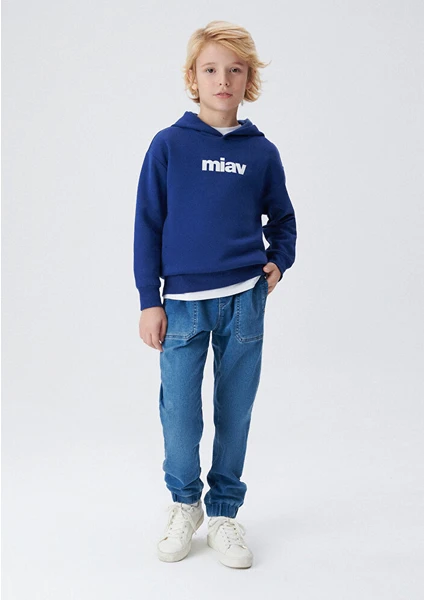 Miav Baskılı Kapüşonlu Sweatshirt6S10028-70722