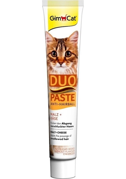 Anti Hairball Duo Paste Peynirli Kedi Macunu Malt